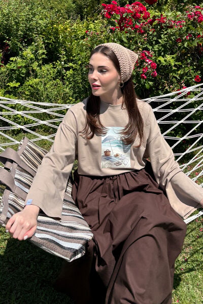 Taş Summer Wibes Baskılı Body