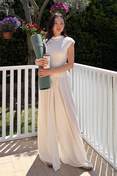 Ekru Ring Viskon T Kol Bluz