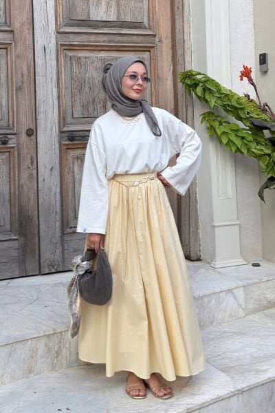 Tereyağ Sarısı Balon Etek