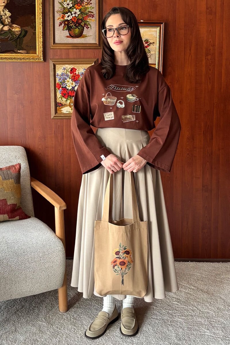 Vizon Parçalı Etek