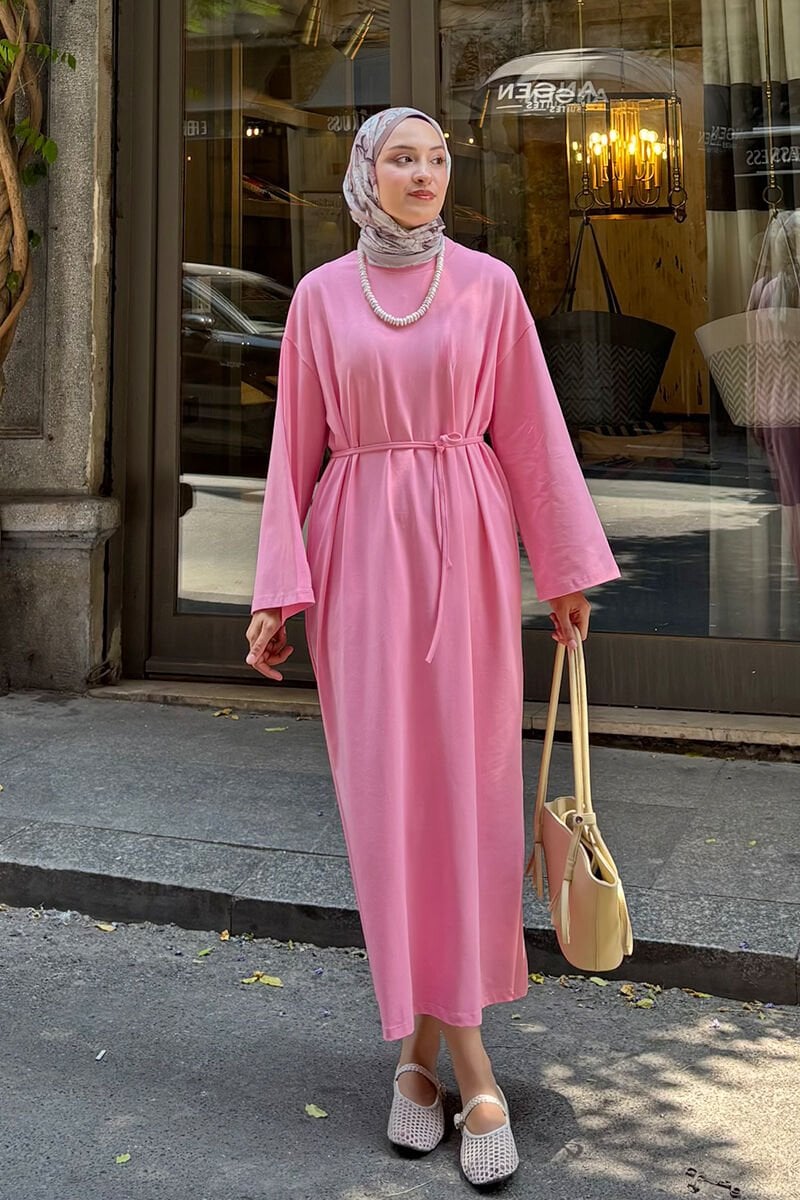 Pembe Süprem Basic Elbise