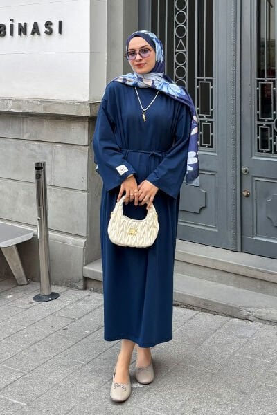 Lacivert Süprem Basic Elbise