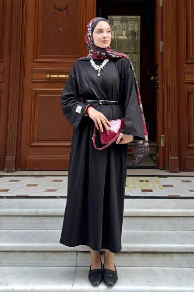 Siyah Süprem Basic Elbise