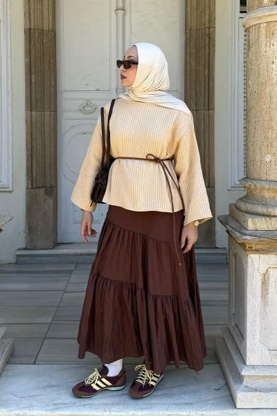 Soft Sarı Triko Crop