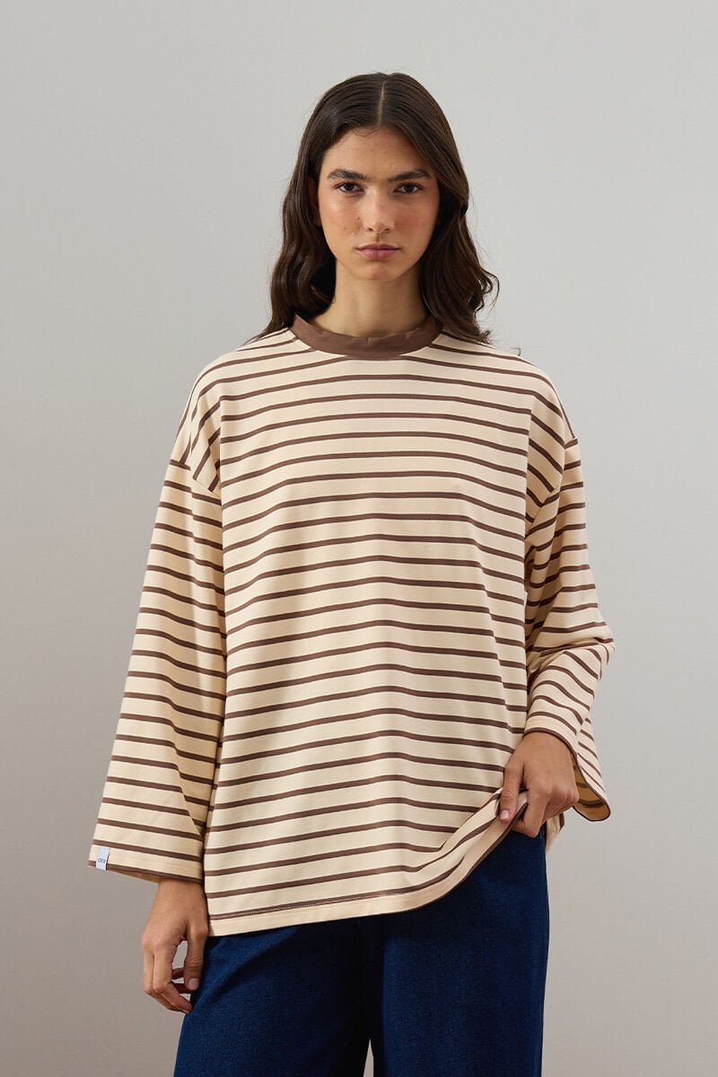 Vizon 2 İplik Çizgili body