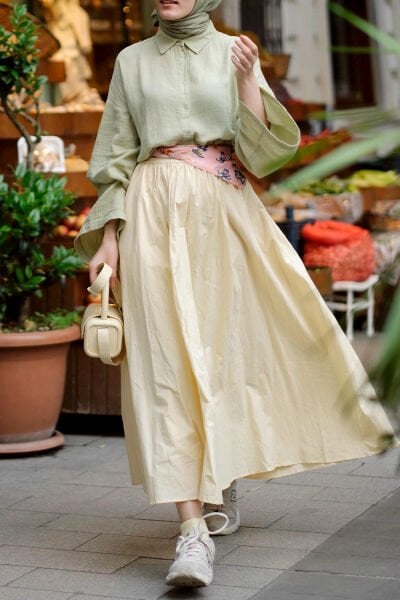 Tereyağ Sarısı Balon Etek