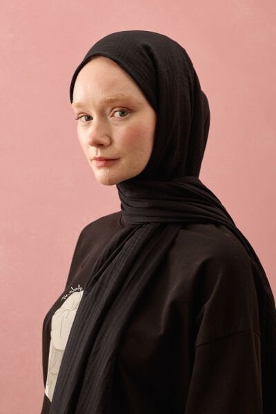 Siyah Müslin Şal