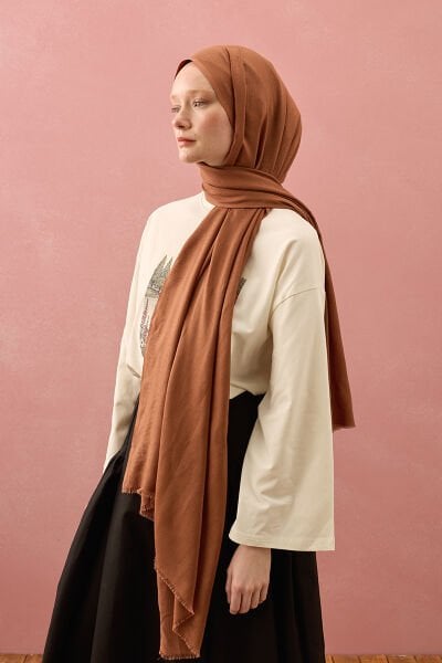 Camel Pamuk Şal