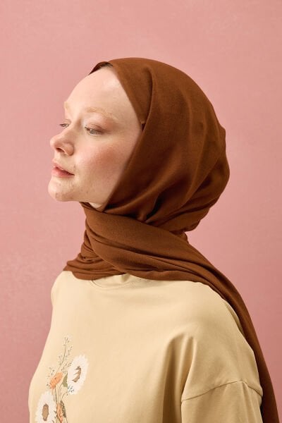 Sıcak Kahve Pamuk Şal