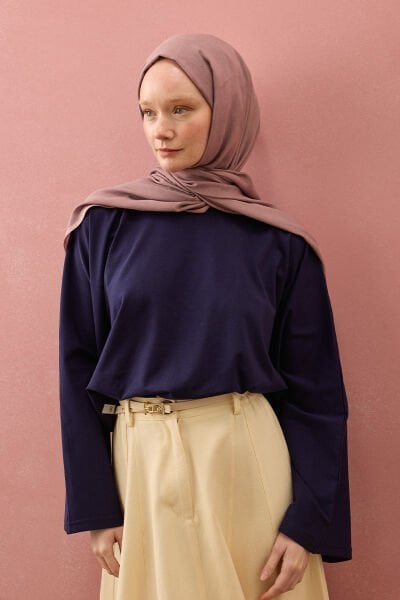 Soft Lila Pamuk Şal