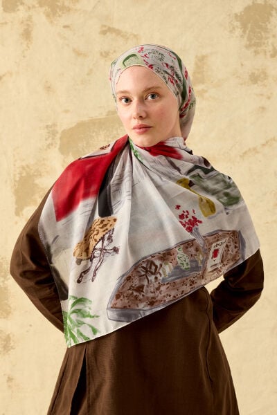 Saray Gülü Pamuk Eşarp