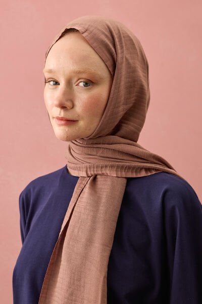 Gül Kurusu Müslin Şal