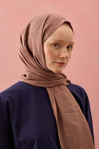 Gül Kurusu Müslin Şal