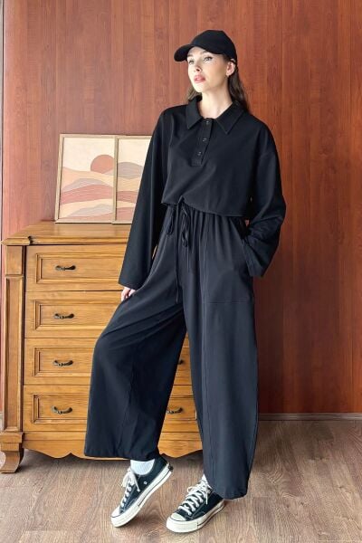 Siyah Suprem Şalvar Takım