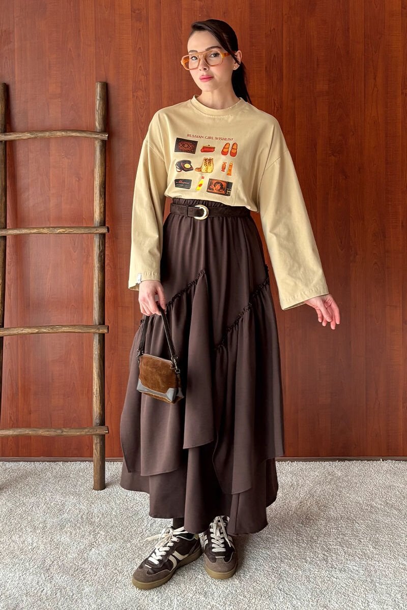 Acı Kahve Poliviskon Bohem Kat Etek