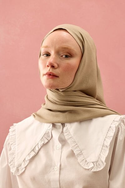 Bej Pamuk Şal