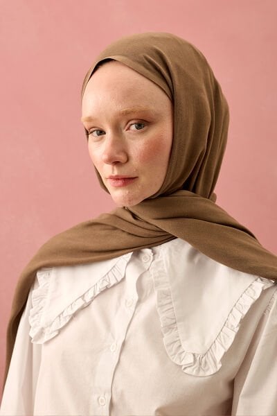 Sütlü Kahve Pamuk Şal