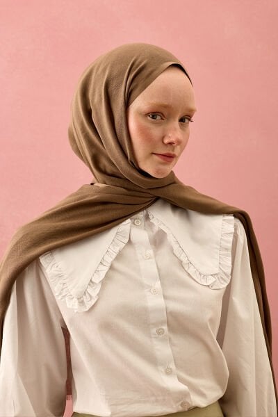 Sütlü Kahve Pamuk Şal