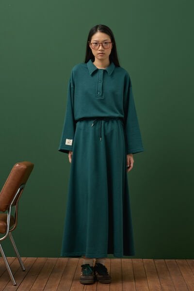 Zümrüt 3 İplik Polo Yaka Body & Etek Takım