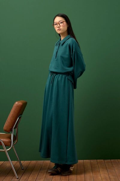 Zümrüt 3 İplik Polo Yaka Body & Etek Takım