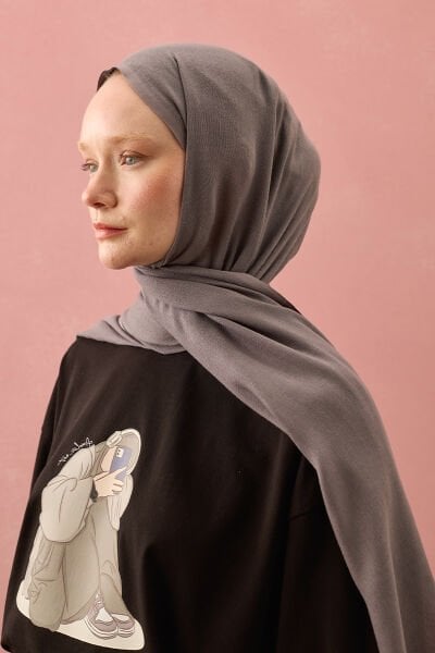 Antrasit Pamuk Şal