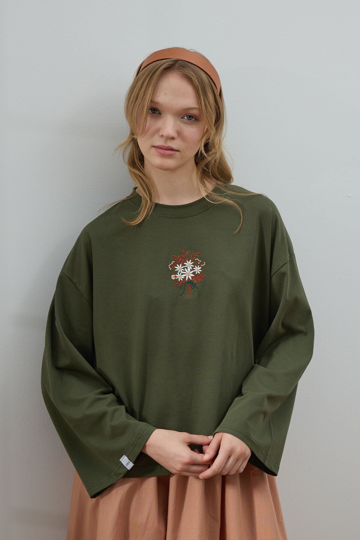 Haki Nakışlı Body