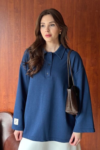 İndigo 3 İplik Polo Yaka Body