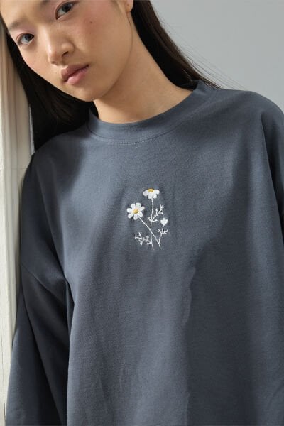 Antrasit Nakışlı Body