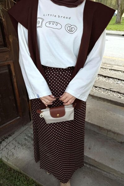 Ekru Little Bread Baskılı Basic Body