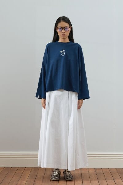 Beyaz Pile Detay Etek