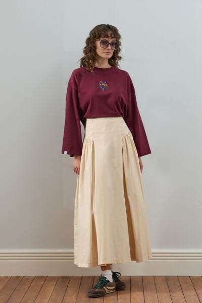 Tereyağ Sarısı Pile Detay Etek