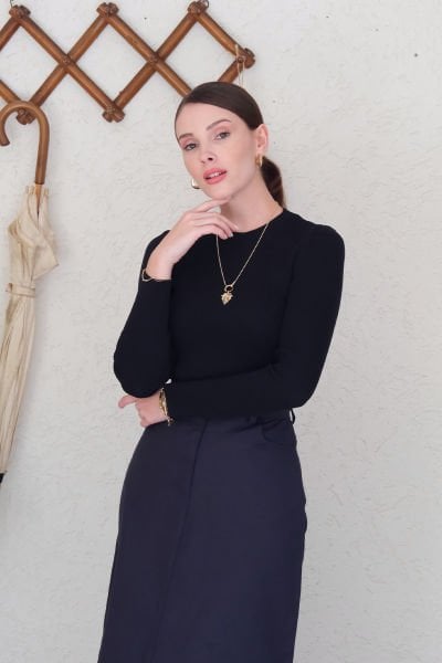 Lavicert Çizgili Triko Body