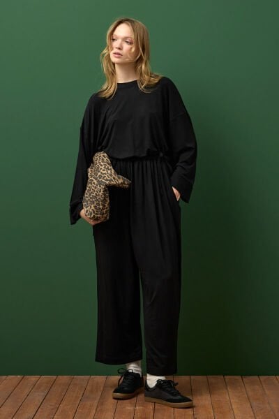 Siyah Oysho Relax Takım