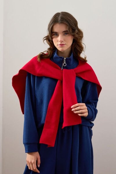 İndigo 3 İplik Yarım Fermuarlı Sweat