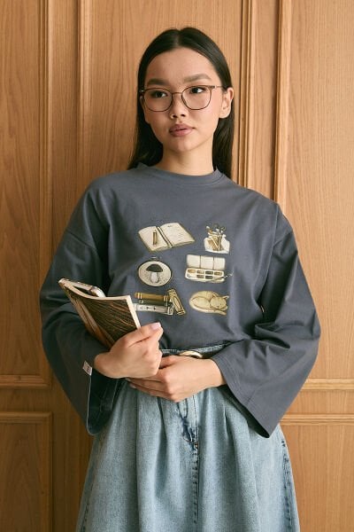 Antrasit Kitap Baskılı Basic Body