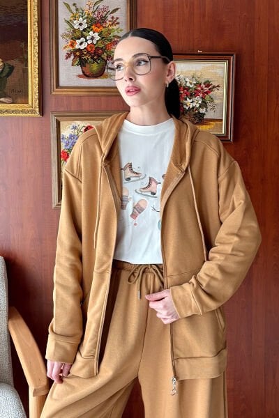 Karamel 3 İplik Basic Hırka