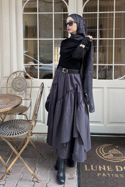 Antrasit Koton Bohem Kat Etek