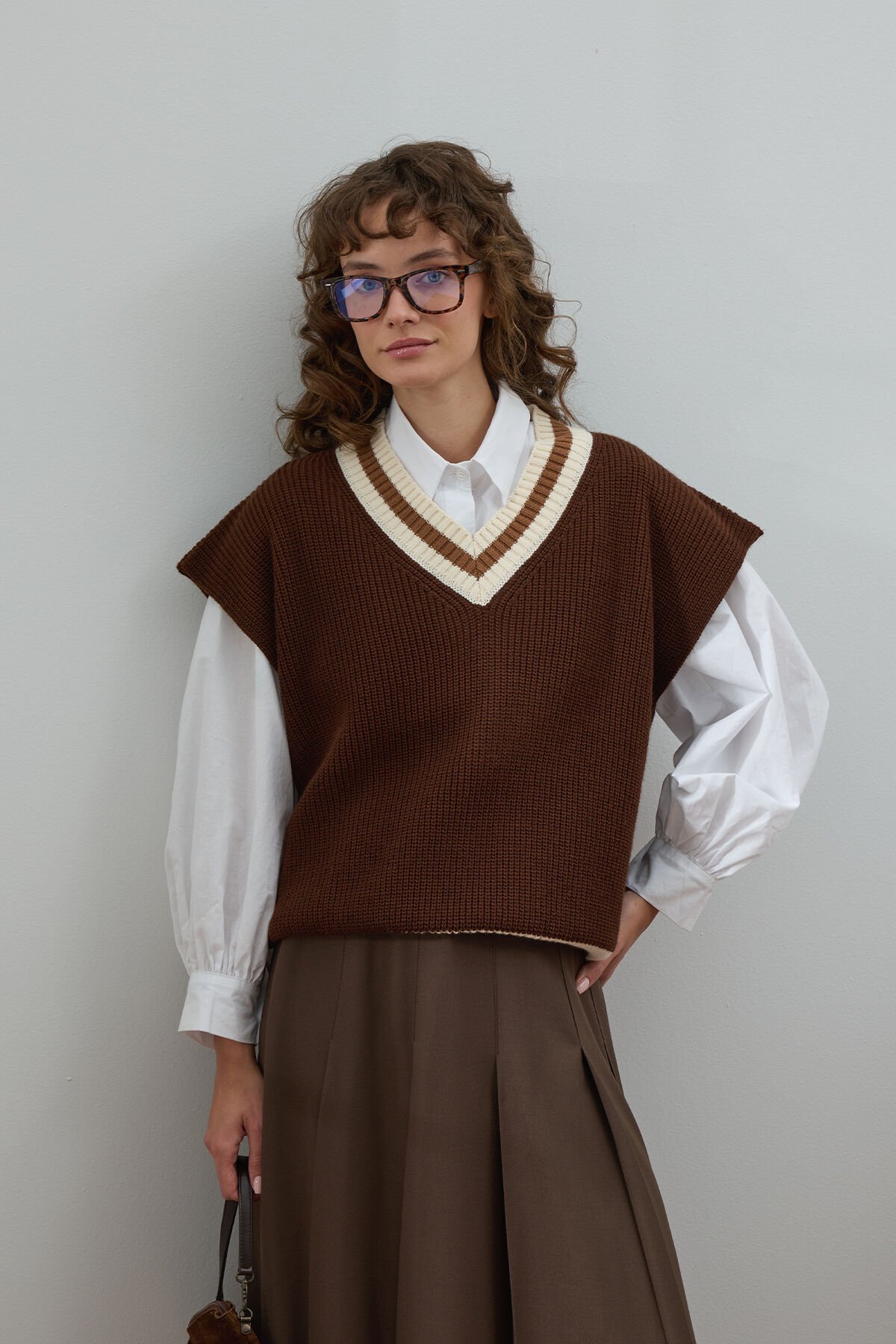 Acı Kahve V Yaka Süveter