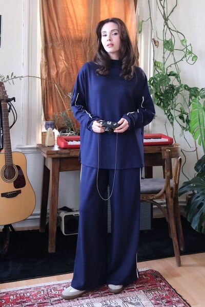 Lacivert Oysho Biyeli Takım