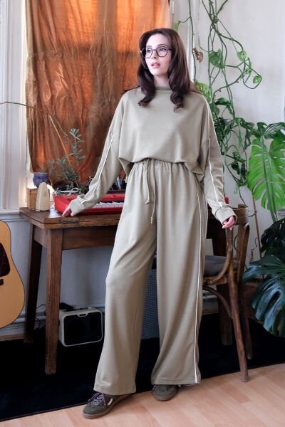 Çağla Yeşili Oysho Biyeli Takım