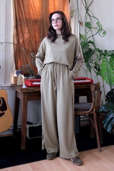 Çağla Yeşili Oysho Biyeli Takım