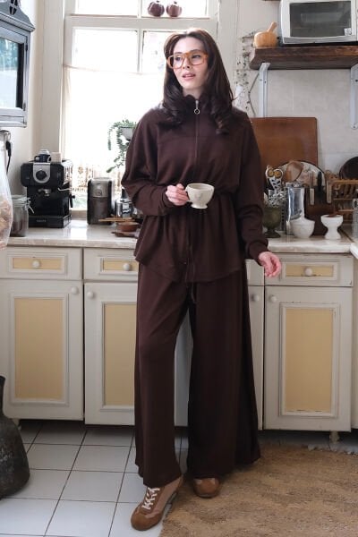 Acı Kahve Oysho Büzgülü Takım