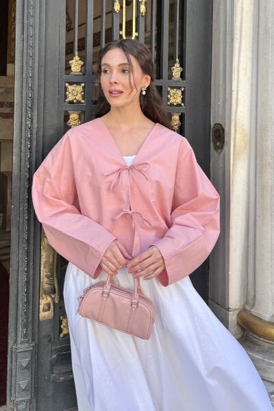 Pembe 2 Fiyonklu Ceket