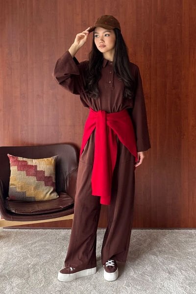 Acı Kahve Suprem Şalvar Takım