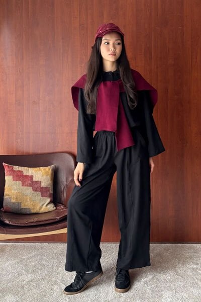 Siyah Suprem Şalvar Takım