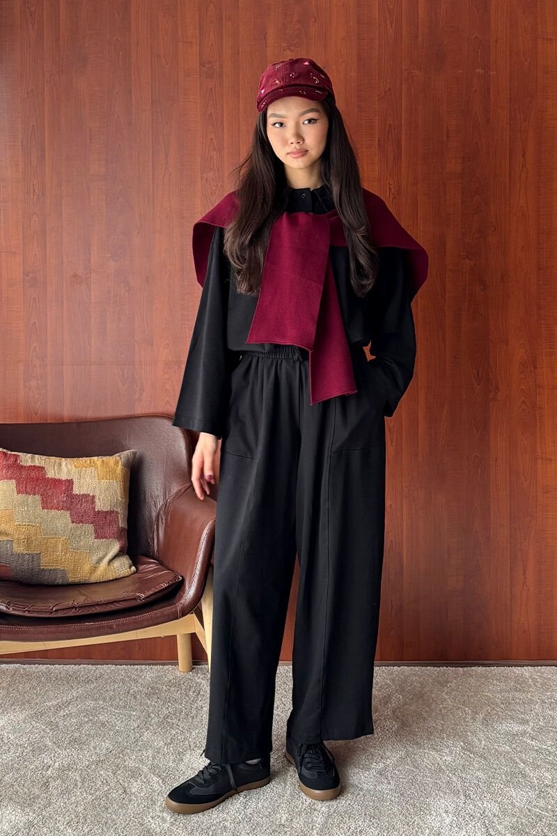 Siyah Suprem Şalvar Takım