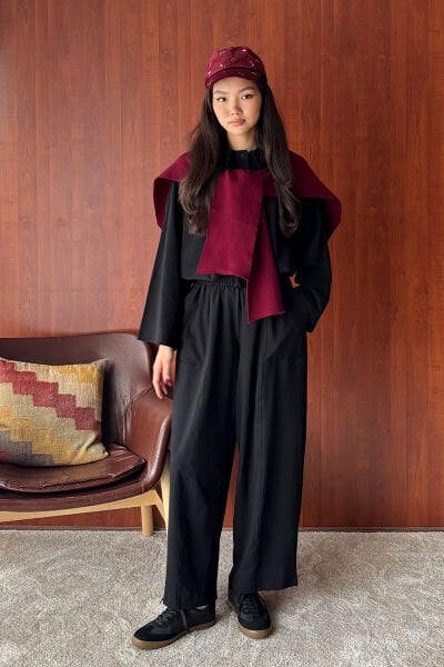 Siyah Suprem Şalvar Takım