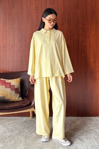 Tereyağ Sarısı Suprem Şalvar Takım