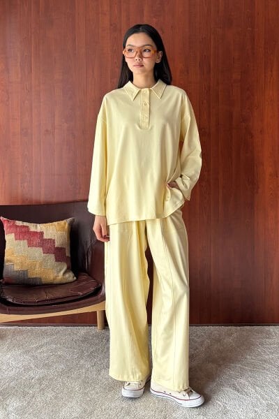 Tereyağ Sarısı Suprem Şalvar Takım