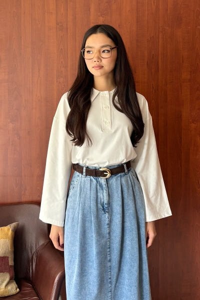 Ekru Süprem Polo Yaka Body